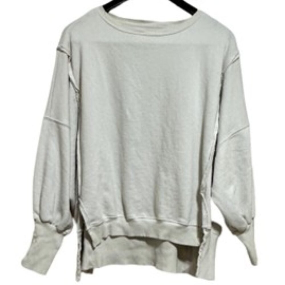 NWOT Free People We The Free Camden Sweatshirt in Cream - Size XS - Picture 5 of 9